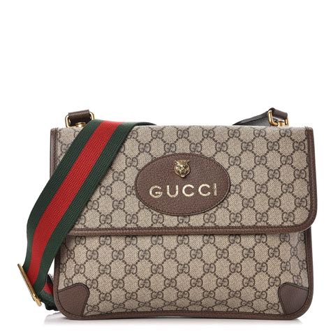 fake gg supreme messenger bag|gucci monogram messenger bag.